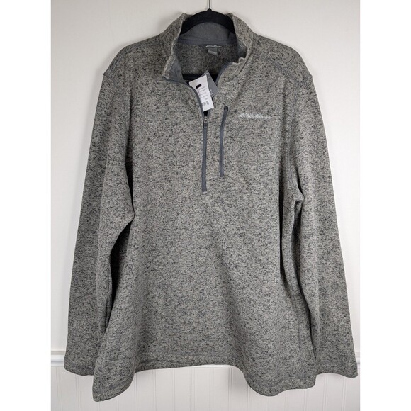 Eddie Bauer Mens 2XLT Fleece 1/4 Zip Pullover Outdoor Casual Gorpcore Gray - Picture 1 of 11